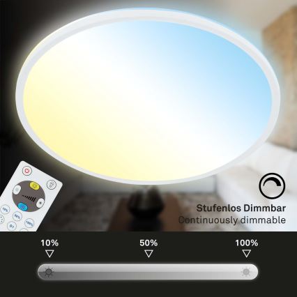 Briloner 7080-016 - LED Stmievateľné stropné svietidlo SLIM LED/22W/230V 2700-6500K + diaľkové ovládanie