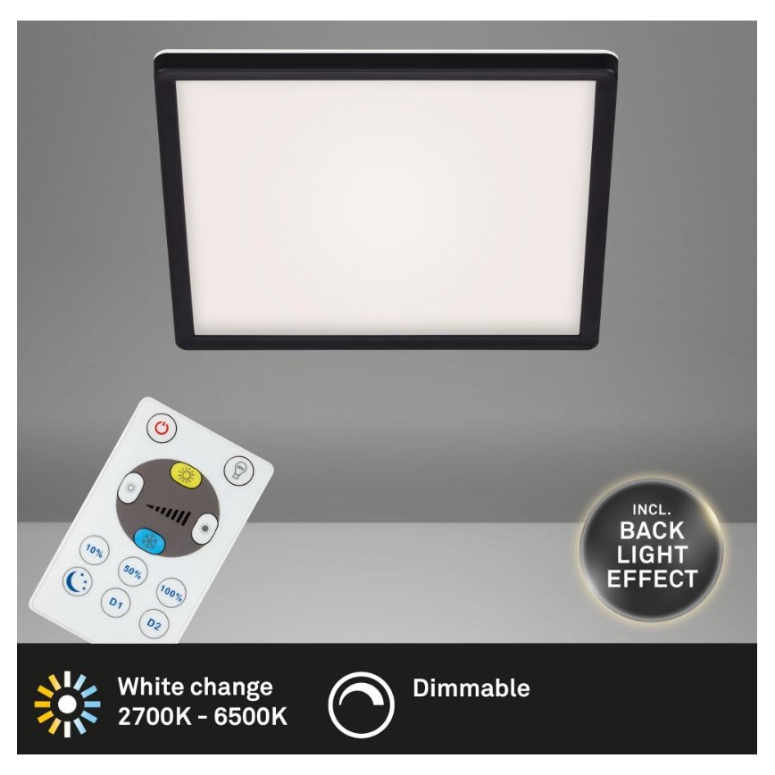 Briloner 7082-015 - LED Stmievateľné stropné svietidlo SLIM LED/22W/230V 2700-6500K + diaľkové ovládanie