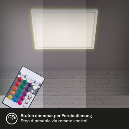 Briloner 7091-416 - LED RGBW Stmievateľné stropné svietidlo SLIM LED/22W/230V + diaľkové ovládanie