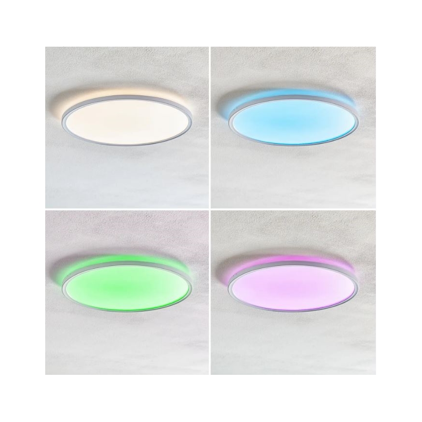 Briloner 7094-416 - LED RGBW Stmievateľné stropné svietidlo SLIM LED/22W/230V + diaľkové ovládanie