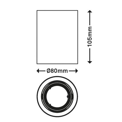 Briloner 7119-016 - LED Bodové svietidlo TUBE 1xGU10/5W/230V okrúhly