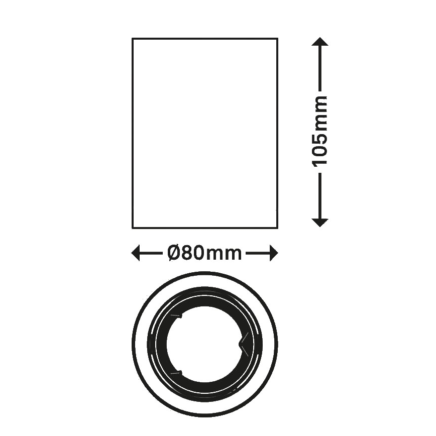 Briloner 7119-016 - LED Bodové svietidlo TUBE 1xGU10/5W/230V okrúhly