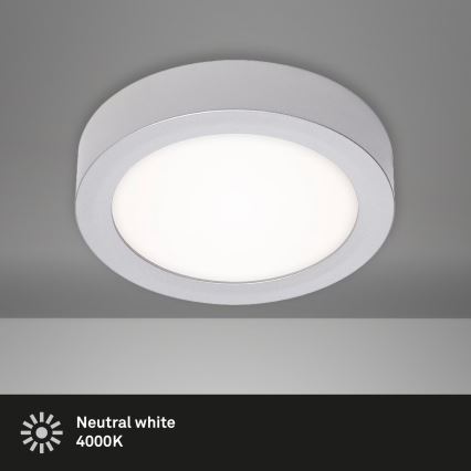 Briloner 7122-014 - LED stropné svietidlo FIRE LED/11W/230V 3000K priemer 17 cm strieborné