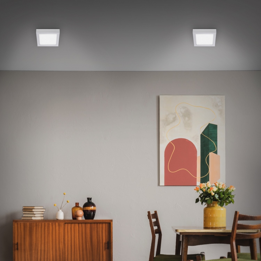 Briloner 7123-414 - LED Stropné svietidlo FIRE LED/12W/230V strieborná