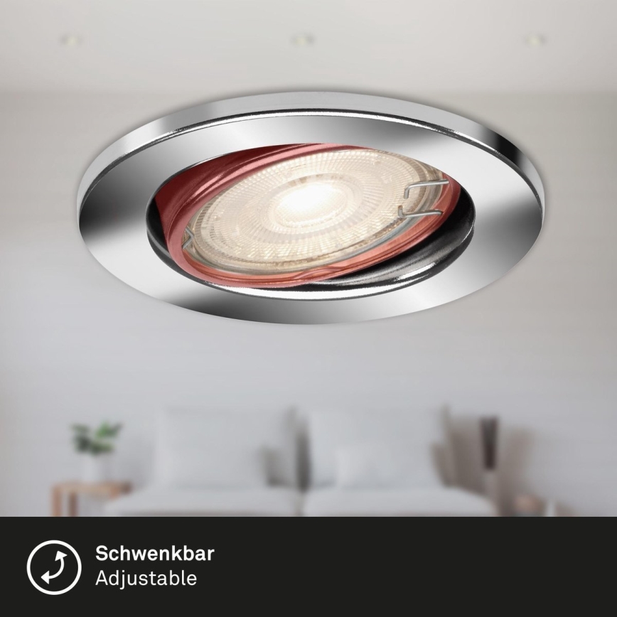 Briloner 7144-038 - SADA 3x LED Kúpeľňové podhľadové svietidlo SLIDE GU10/3,5W/230V IP23