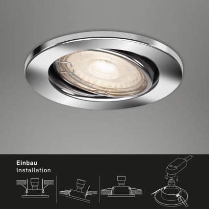 Briloner 7144-038 - SADA 3x LED Kúpeľňové podhľadové svietidlo SLIDE GU10/3,5W/230V IP23