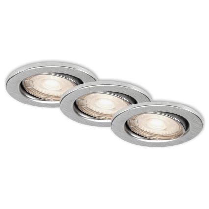 Briloner 7148 - 039-SADA 3xLED Stmievateľné kúpeľňové svietidlo 1xGU10/5,5W/230V IP23