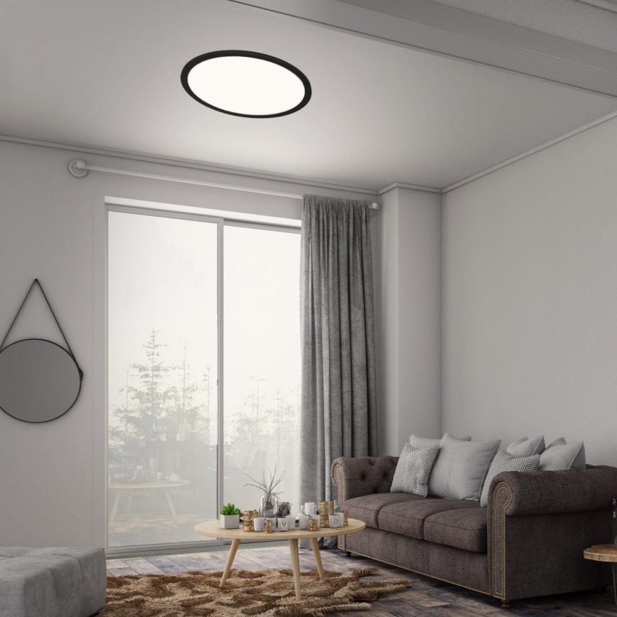Briloner 7168-015 - LED Stmievateľné stropné svietidlo PIATTO LED/22W/230V 3000-6500K pr. 40 cm čierna + diaľkové ovládanie