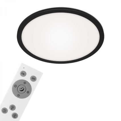 Briloner 7168-015 - LED Stmievateľné stropné svietidlo PIATTO LED/22W/230V 3000-6500K pr. 40 cm čierna + diaľkové ovládanie