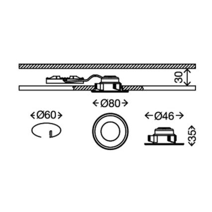 Briloner 7197-036-SADA 3x LED Stmievateľné kúpeľňové podhľadové svietidlo LED/4,5W/230V IP44