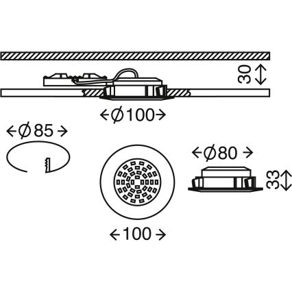 Briloner 7206-018 - LED Kúpeľňové podhľadové svietidlo ATTACH LED/10,5W/230V IP44