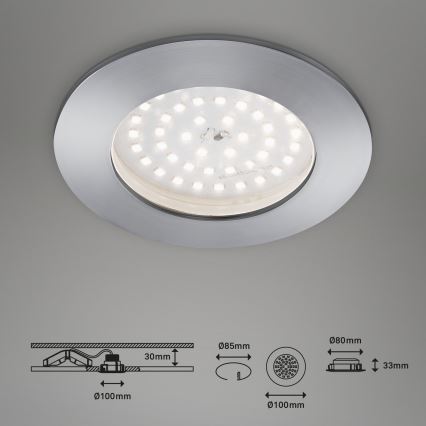 Briloner 7206-019 - LED Kúpeľňové podhľadové svietidlo ATTACH LED/10,5W/230V IP44