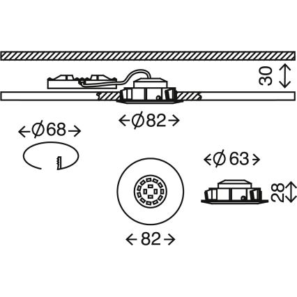 Briloner 7209-018 - LED Kúpeľňové podhľadové svietidlo ATTACH LED/5W/230V IP23