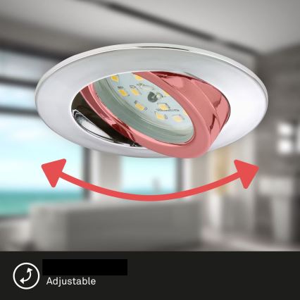 Briloner 7209-038 - SADA 3x LED Kúpeľňové podhľadové svietidlo LED/5W/230V IP23
