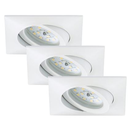 Briloner 7210-036 - SADA 3x LED Kúpeľňové podhľadové svietidlo ATTACH LED/5W/230V IP23 biela