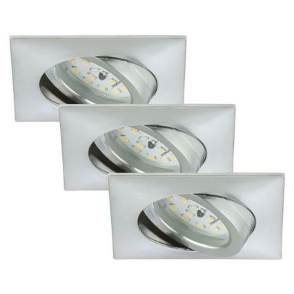 Briloner 7210-039 - SADA 3x LED Kúpeľňové podhľadové svietidlo ATTACH 1xLED/5W/230V IP23