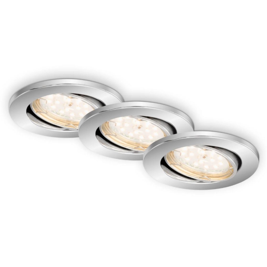 Briloner 7219-038 - SADA 3x LED Stmievateľné kúpeľňové podhľadové svietidlo 1xGU10/5W/230V IP23
