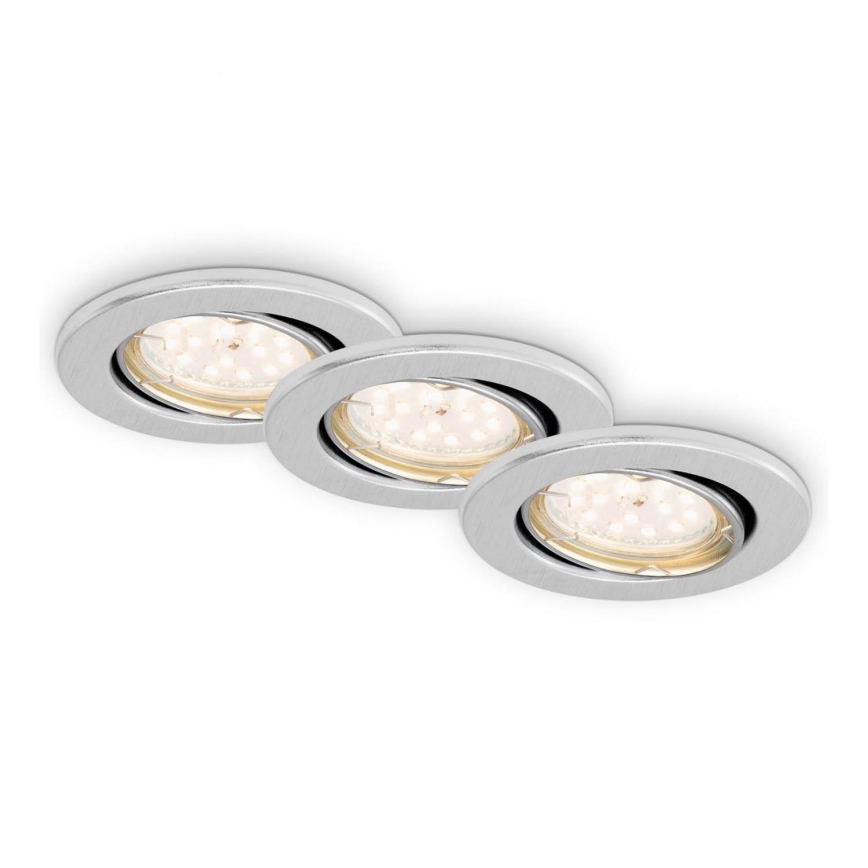 Briloner 7219-039 - Sada 3x LED Stmievateľné kúpeľňové podhľadové svietidlo FIT 1xGU10/5W/230V IP23