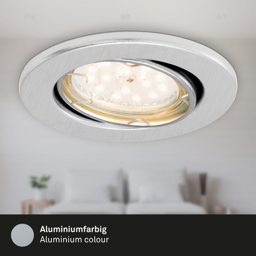 Briloner 7219-039 - Sada 3x LED Stmievateľné kúpeľňové podhľadové svietidlo FIT 1xGU10/5W/230V IP23
