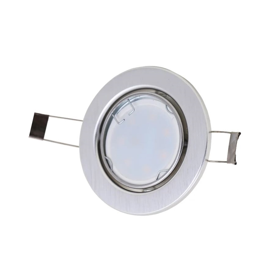 Briloner 7221-039 - SADA 3x LED Kúpeľňové podhľadové svietidlo 1xGU10/3W/230V IP23 strieborná