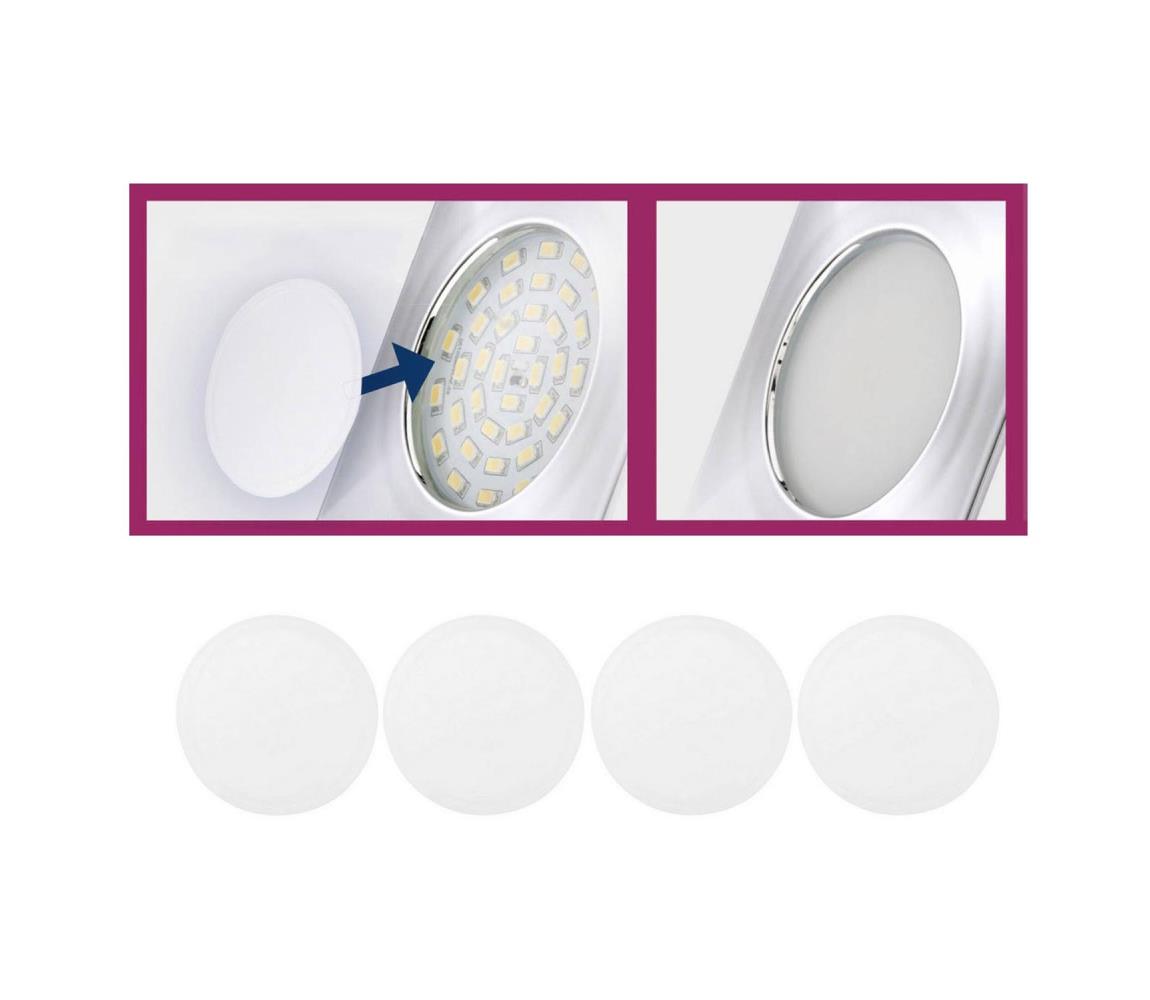 Briloner 7224-040 - SADA 4x Difúzor pre podhľadové svietidlá pr. 69 mm 