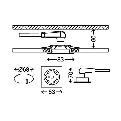 Briloner 7230-038 - SADA 3x LED Kúpeľňové podhľadové svietidlo 1xGU10/3W/230V IP23