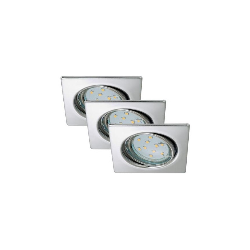 Briloner 7230-038 - SADA 3x LED Kúpeľňové podhľadové svietidlo 1xGU10/3W/230V IP23