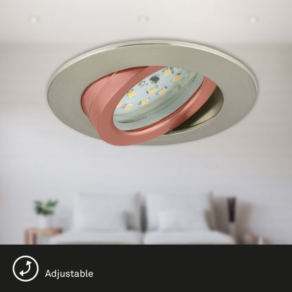 Briloner 7232-032 - SADA 3 ks stmievateľných LED kúpeľňových podhľadových svietidiel ATTACH LED/5,5W/230V IP23