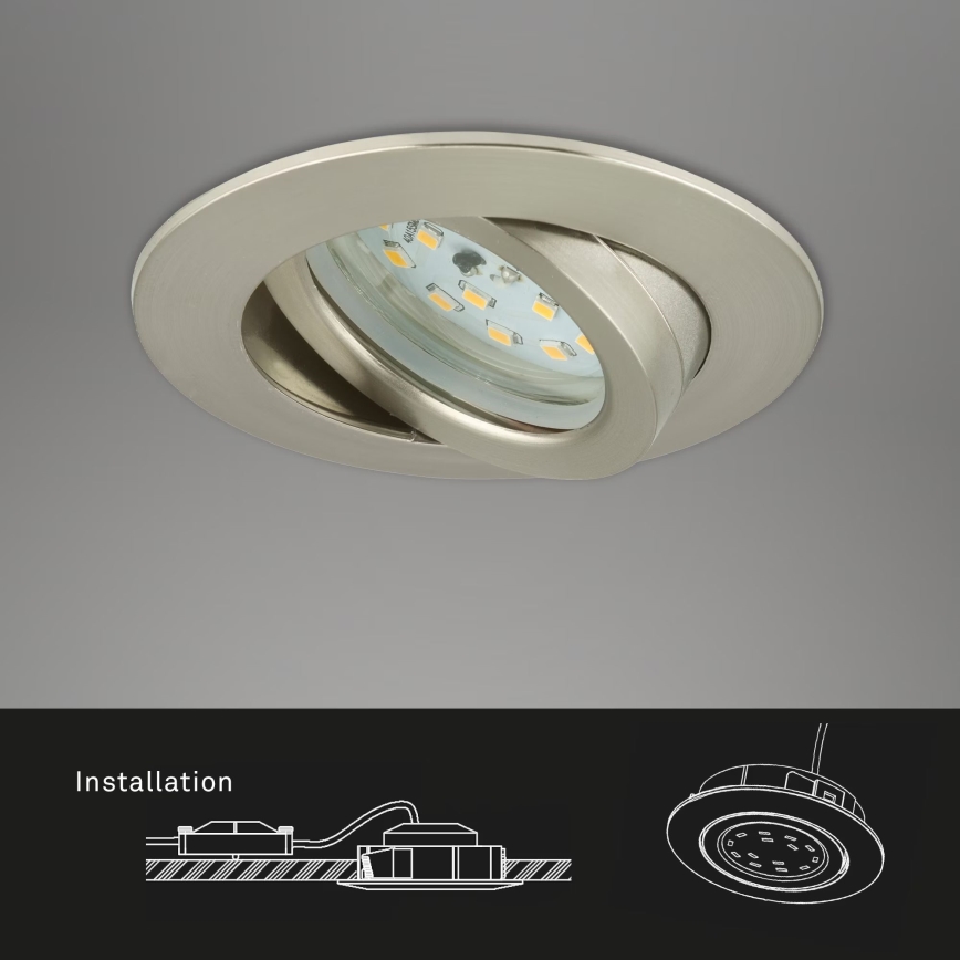 Briloner 7232-032 - SADA 3 ks stmievateľných LED kúpeľňových podhľadových svietidiel ATTACH LED/5,5W/230V IP23
