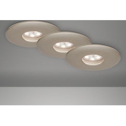 Briloner 7240-032 - SADA 3x LED Kúpeľňové podhľadové svietidlo ATTACH LED/1,8W/230V IP44 matný chróm