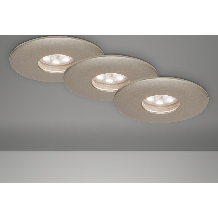 Briloner 7240-032 - SADA 3x LED Kúpeľňové podhľadové svietidlo ATTACH LED/1,8W/230V IP44 matný chróm