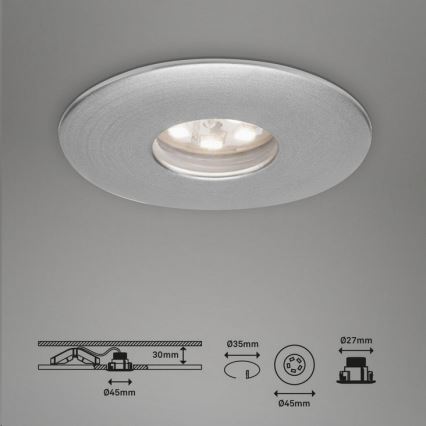 Briloner 7240-039 - SADA 3x LED Kúpeľňové podhľadové svietidlo LED/1,8W/230V IP44