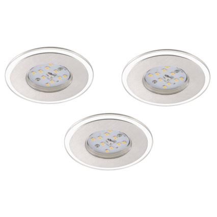 Briloner 7257-039 - SADA 3x LED Kúpeľňové podhľadové svietidlo ATTACH LED/4,5W/230V IP44