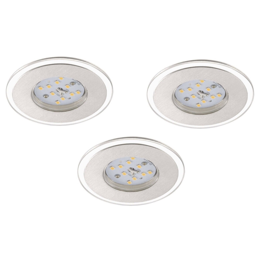 Briloner 7257-039 - SADA 3x LED Kúpeľňové podhľadové svietidlo ATTACH LED/4,5W/230V IP44