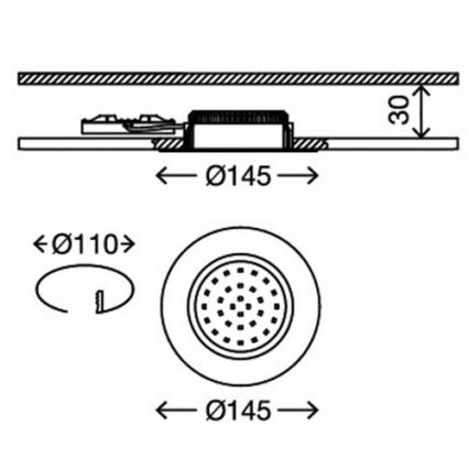 Briloner 7263-012 - LED Podhľadové kúpeľňové svietidlo ATTACH LED/12W/230V IP44