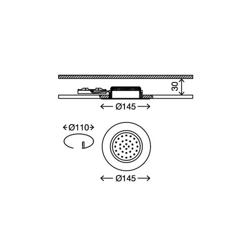 Briloner 7263-012 - LED Podhľadové kúpeľňové svietidlo ATTACH LED/12W/230V IP44