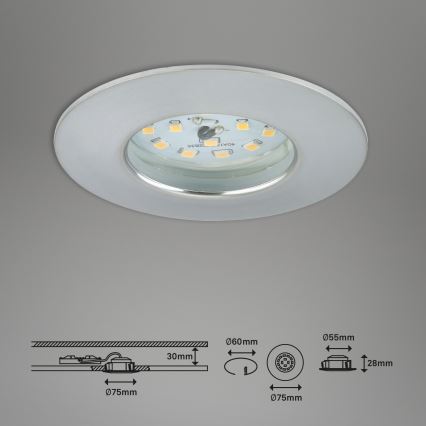 Briloner 7295-019 - LED Stmievateľné kúpeľňové podhľadové svietidlo ATTACH LED/6,5W/230V IP44