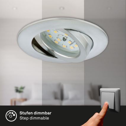 Briloner 7296-019 - LED Stmievateľné kúpeľňové podhľadové svietidlo LED/6,5W/230V IP23