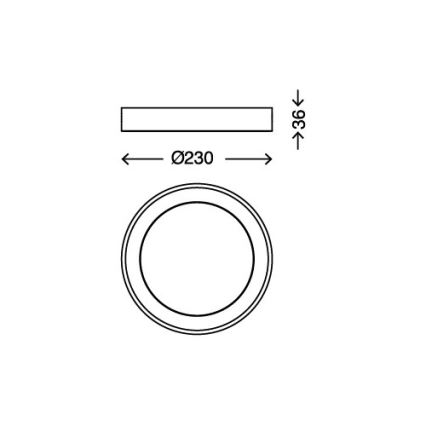 Briloner 7300-012 - LED Stropné svietidlo LED/18W/230V