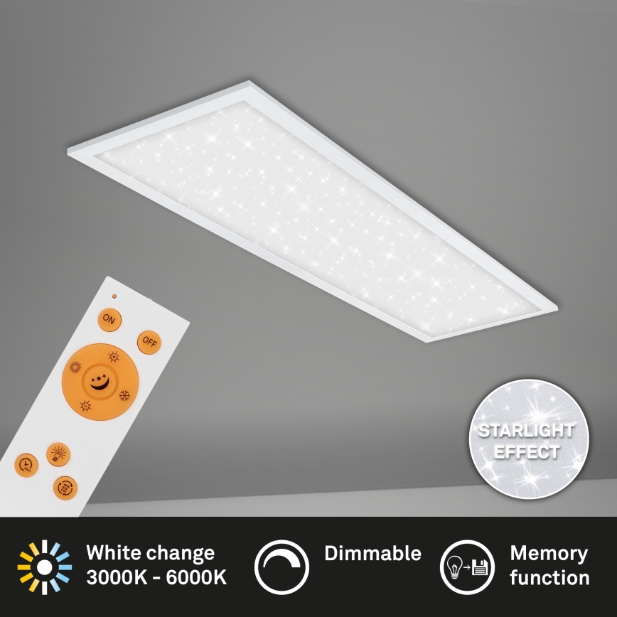 Briloner 7308-016 - LED Stmievateľné stropné svietidlo STARRY SKY LED/24W/230V 3000-6000K + diaľkové ovládanie