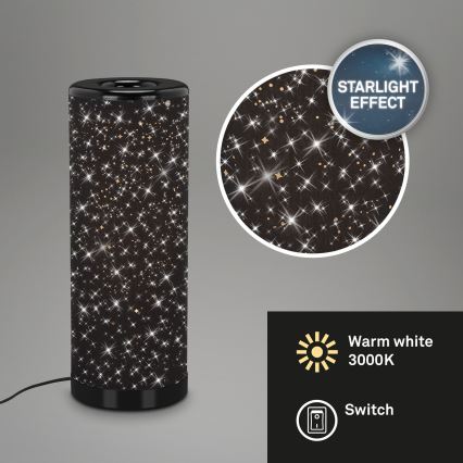 Briloner 7334-015 - LED Stolná lampa STARRY SKY 1xGU10/5W/230V čierna