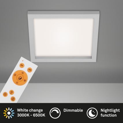 Briloner 7370-014 - LED Stmievateľné stropné svietidlo LED/18W/230V 3000-6500K + diaľkové ovládanie