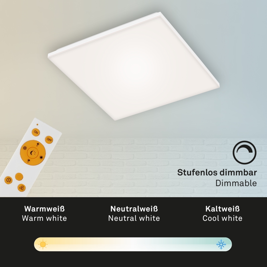 Briloner 7378-116 - LED Stmievateľné stropné svietidlo FRAMELESS LED/24W/230V 3000-6500K + diaľkové ovládanie