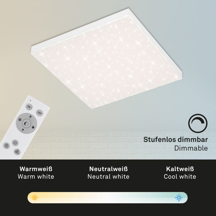Briloner 7381-116 - LED Stmievateľné stropné svietidlo STARRY SKY LED/24W/230V 3000-6500K + diaľkové ovládanie