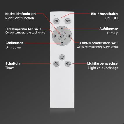 Briloner 7381-116 - LED Stmievateľné stropné svietidlo STARRY SKY LED/24W/230V 3000-6500K + diaľkové ovládanie