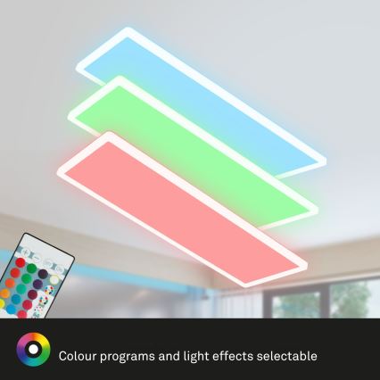 Briloner 7404-016 - LED RGBW stmievateľný prisadený panel 22W/230V 4000K + diaľkové ovládanie