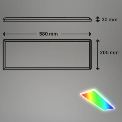 Briloner 7404-016 - LED RGBW stmievateľný prisadený panel 22W/230V 4000K + diaľkové ovládanie