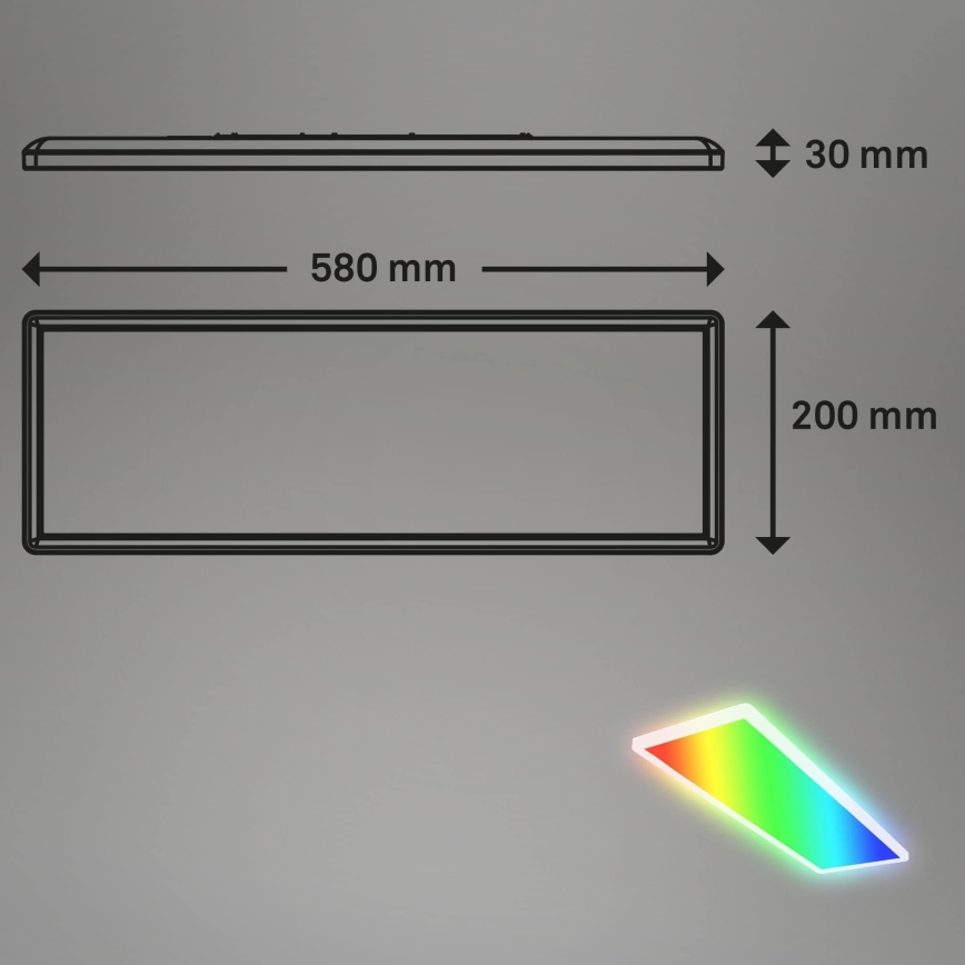 Briloner 7404-016 - LED RGBW stmievateľný prisadený panel 22W/230V 4000K + diaľkové ovládanie