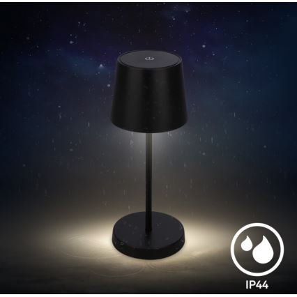 Briloner 7423015 - LED Stmievateľná nabíjacia vonkajšia stolná lampa LED/2,6W/5V IP44 2000 mAh čierna
