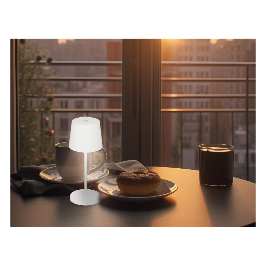 Briloner 7423016 - LED Stmievateľná nabíjacia vonkajšia stolná lampa LED/2,6W/5V 2000mAh IP44 biela